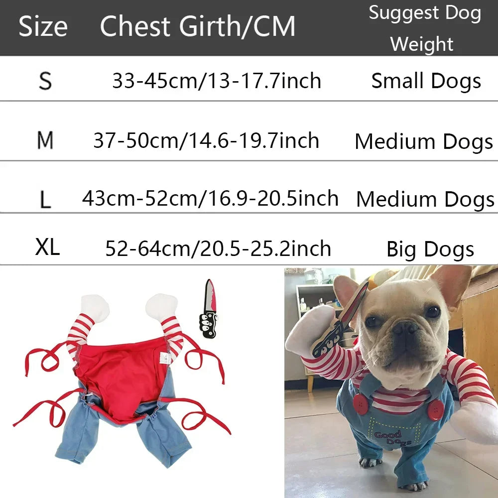 Halloween Horror Movie Cosplay Chucky Pet Dog Costume